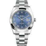Rolex Datejust 41 126300 Steel Oyster Blue Roman Dial
