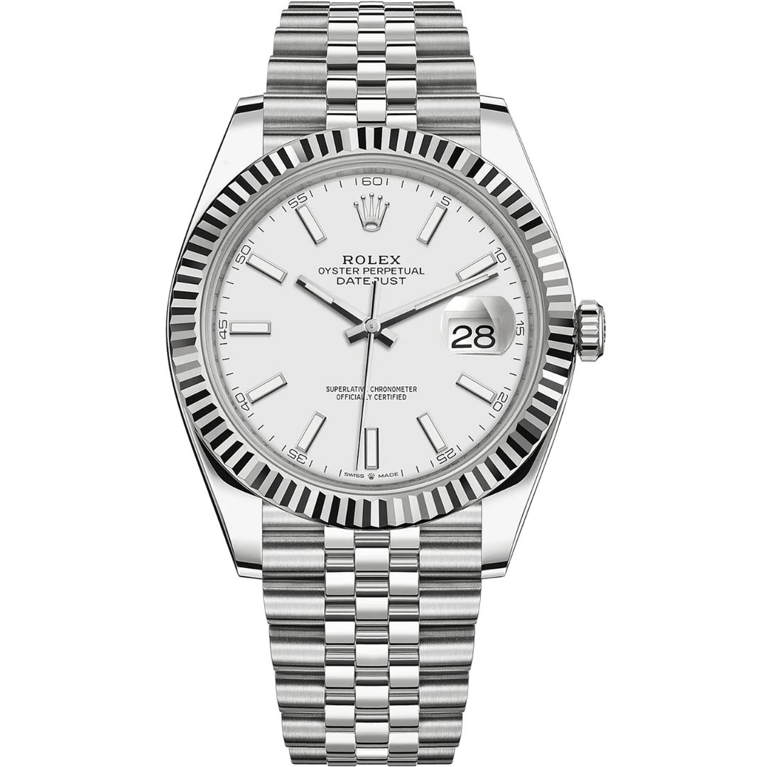 rolex-datejust-41-126334-0010.jpg Rolex Datejust 41 126334 Steel Jubilee White Dial - Image 1