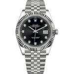 Rolex Datejust 41 126334 Steel Jubilee Black Diamond Dial